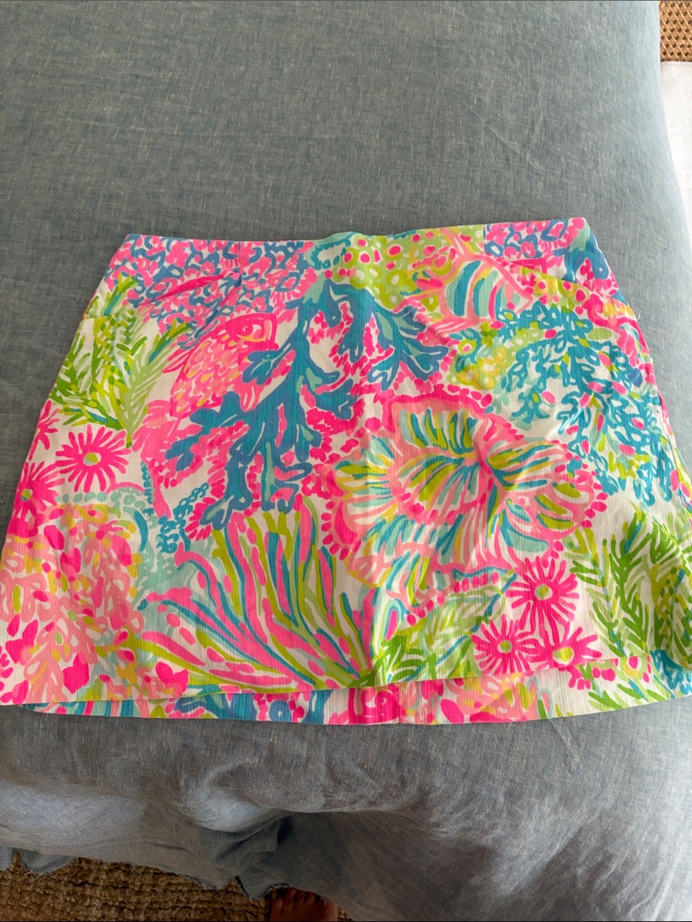 Lilly Pulitzer Neon Floral Mini Skort in Pink, Blue & Green